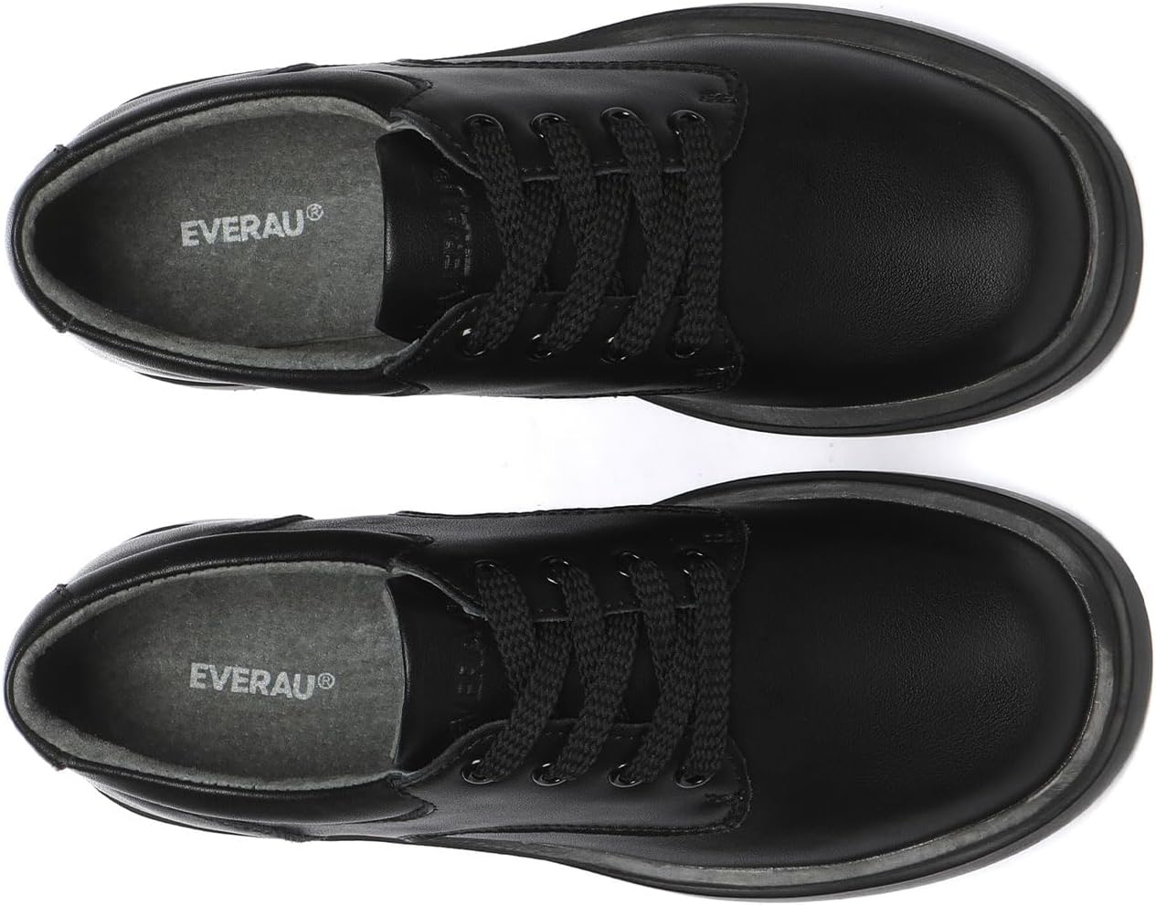 EVERAU Senior Lace up School Shoes | Cow Suede Upper - Women - Loafer Oxfords Flats image number 4