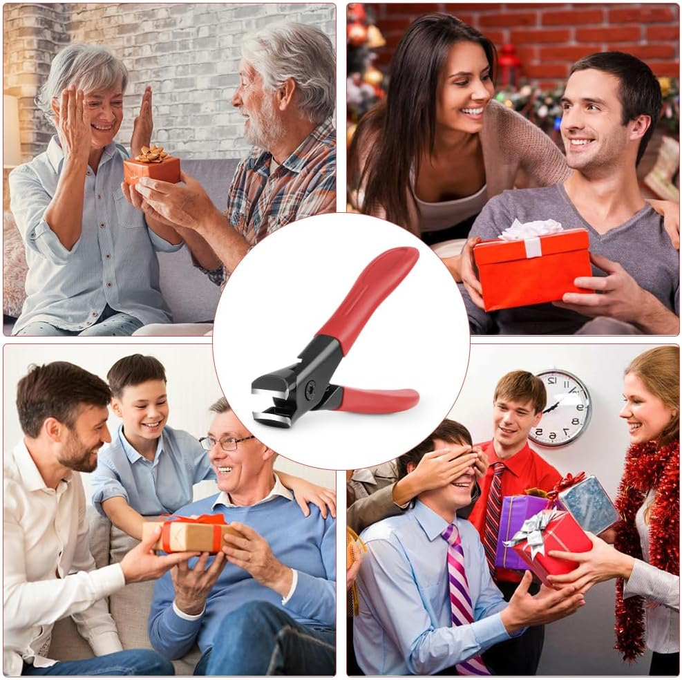 LOPHE Nail Clippers for Thick Nails Large Nail Clipper Sharp Nail Clipper Premium Steel Nail Scissors with Collection Tray for Women Men Senior for Toenails and Finger Nails, Rubber Red image number 6