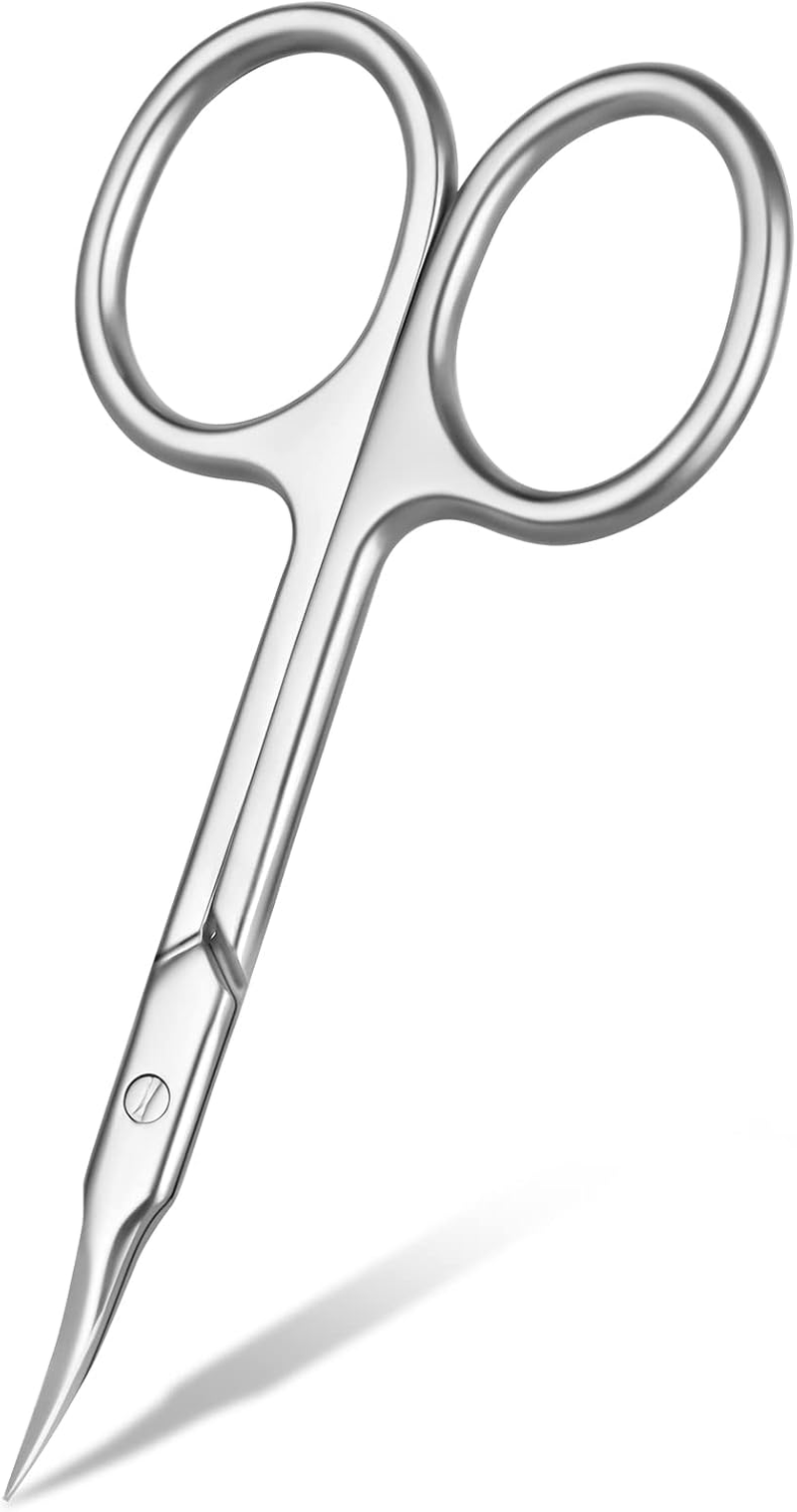 LOPHE Nail Scissors, Professional Stainless Steel Cuticle Scissors, Sharp Dead Skin Scissors, Multipurpose Beauty Scissors for Finger & Toe Nails, Dead Skin, Nose Hair, Eyelash, Eyebrow Trimming image number 5