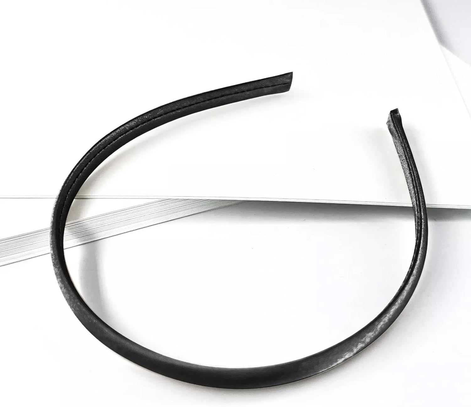 Plain Satin Headband Hair Accessories School Girls Hair Band,10Mm,3Pcs in a Pack (Navy Blue, One Size)