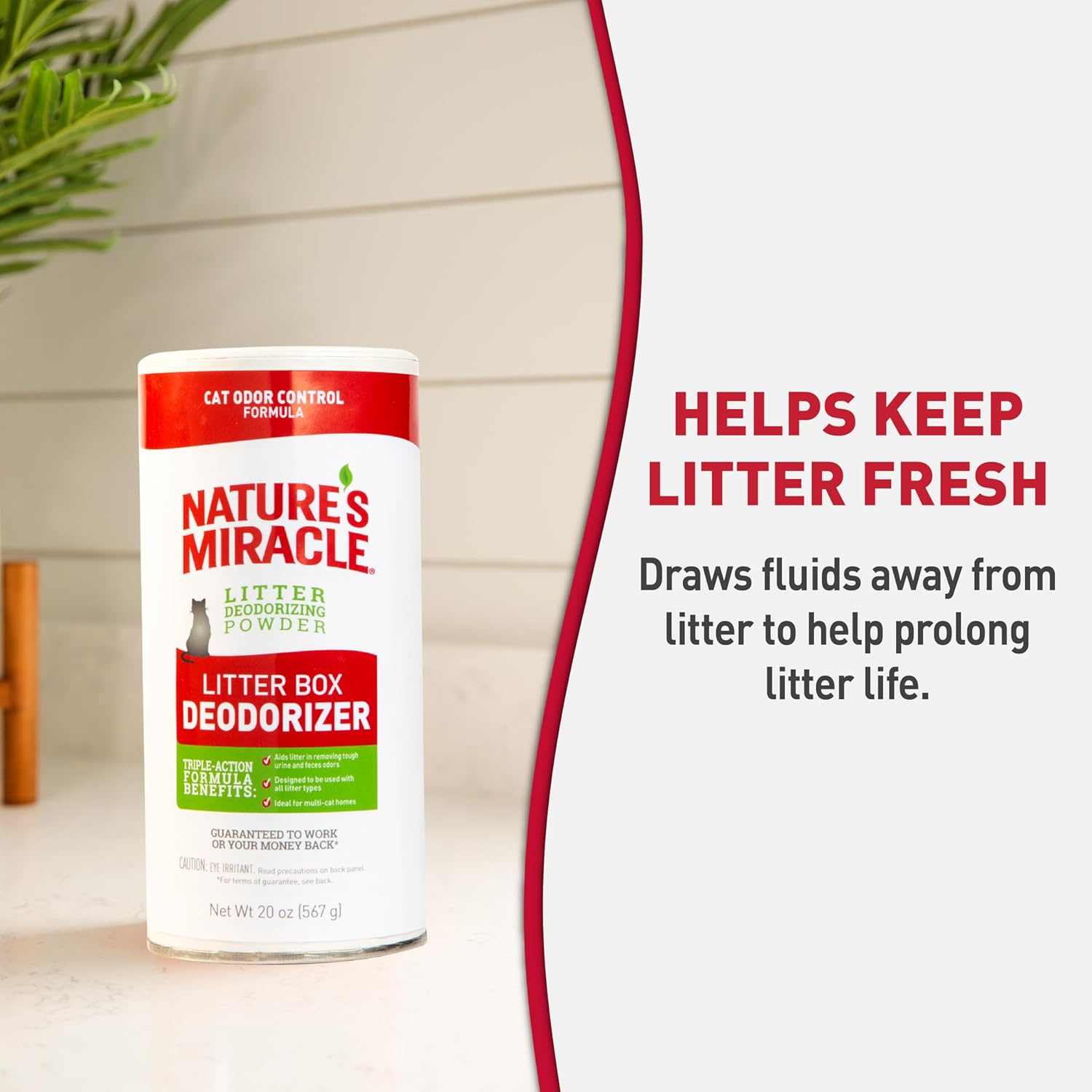 Nature'S Miracle Litter Box Deodorizer, 567G, Litter Deodorizing Powder, Cat Odor Control Formula image number 5