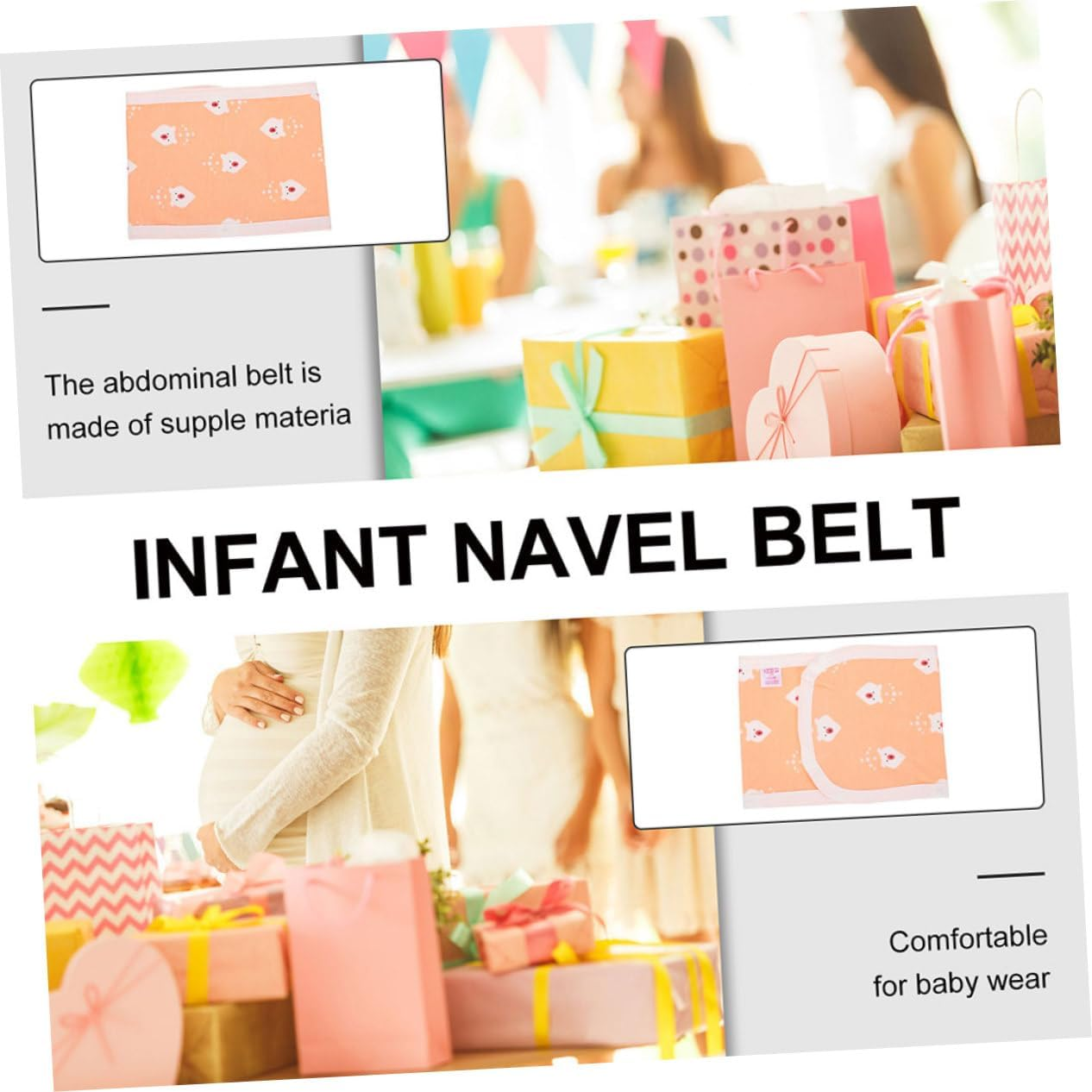Newborn Cotton Belly Band Baby Navel Strap Cartoon Print 80Cm Warm Belly Protector for Infant Nursery Cord Wrap Autumn Winter image number 2