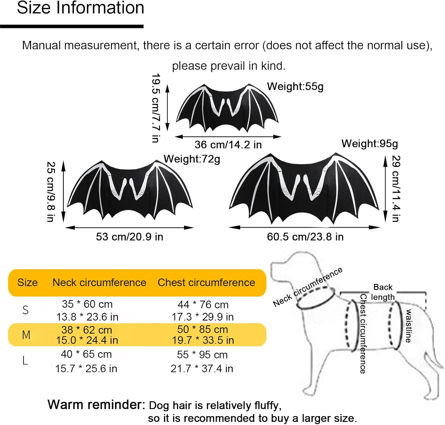1 PCS Glow-In-The-Dark Bat Wings Costume Halloween Pet Costume Pet Cosplay Cat and Dog Costumes for Party 36 Cm *19.5 Cm /14.2 In*7.7 in (S) image number 4