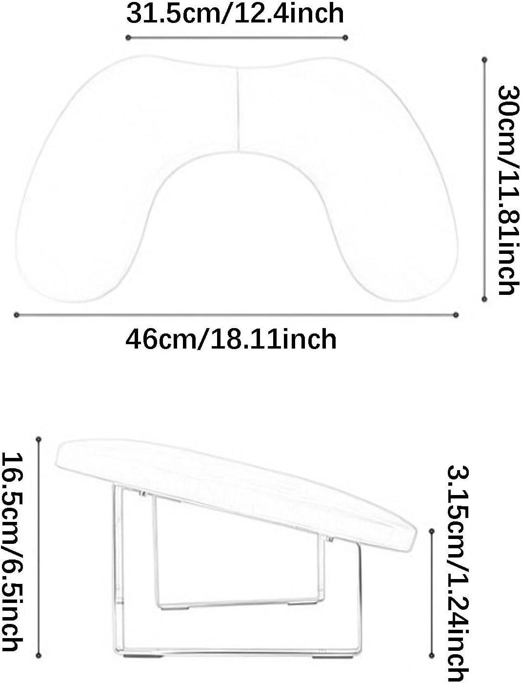 Perfk Nail Arm Rest Soft Comfortable Manicure Table Mat Nail Art Accessories Rest Cushion 15&deg; Slant for Manicurist Gift, Pink