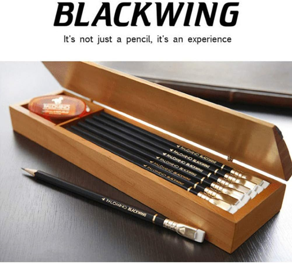PALOMINO Blackwing 602 Original Soft Pencil, 12 Count(1 Dozen) Gray Art, Eraser, Writing Instrument