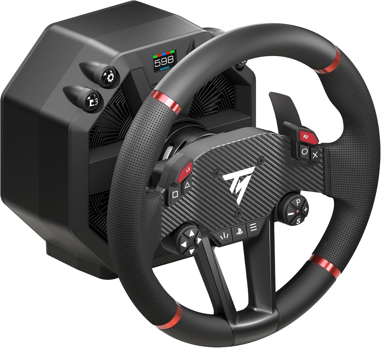 Thrustmaster T598 & TH8A Shifter Add-On Bundle, Direct Axial Drive Force Feedback Racing Wheel 2-Piece Racing Simulator Set (PS5/PS4/PC)