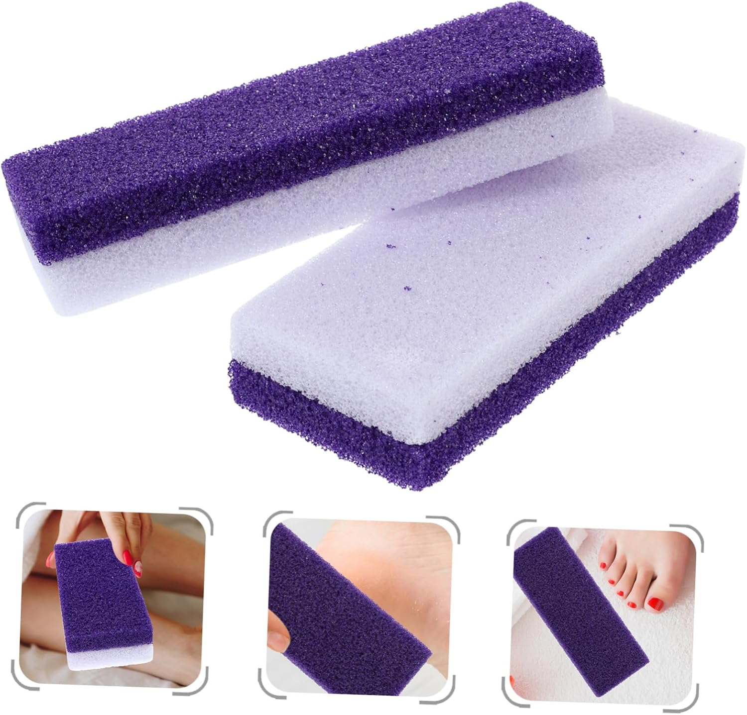 Minkissy 2Pcs Foot Scrubber Bulk Sponges Foot Pedicure Tool Disposable Pedicure Kit Shower Foot Scrubber Cleaning Scrubber Foot Exfoliator Tools Pumice Stone Cleansing Cleaning Kit image number 5