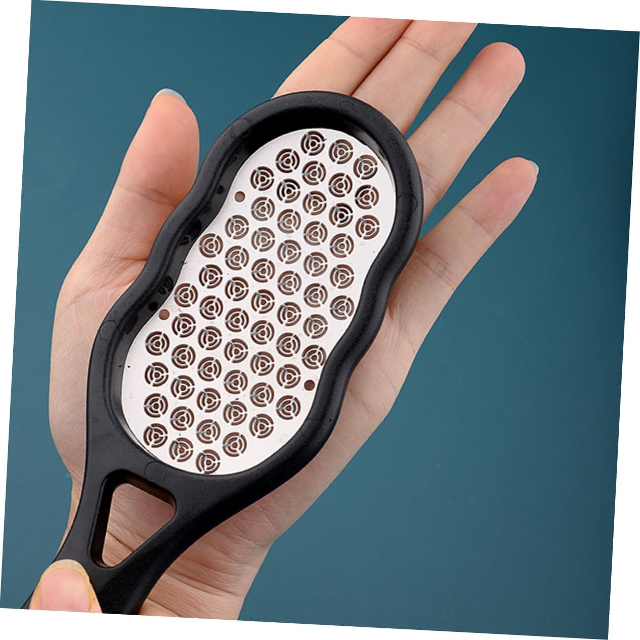 Healeved 1Pc Stainless Steel Foot File Callus Remover Tool Ergonomic Design for Smooth Feet Pedicure Essential for Dead Skin and Corn Removal Black image number 4