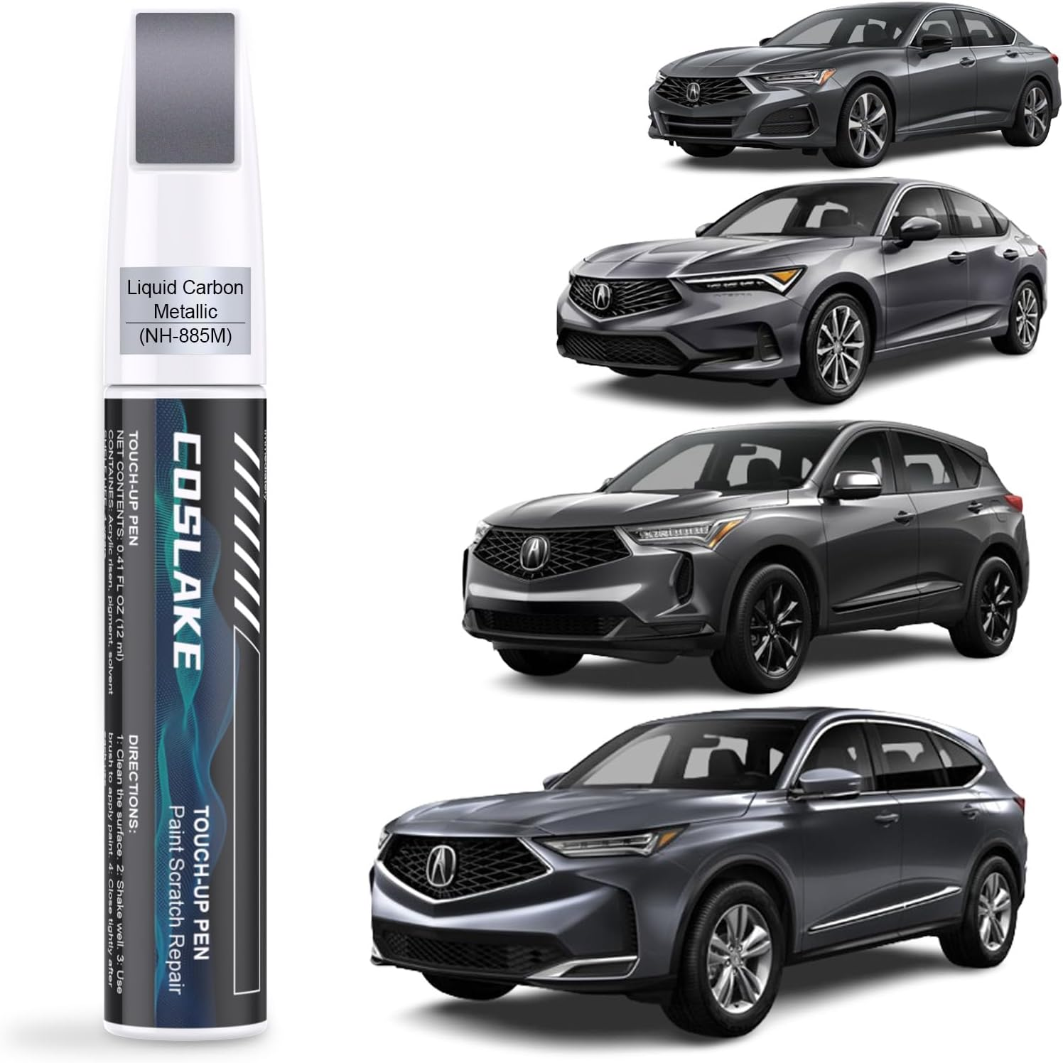 Car Touch up Paint(Platinum White Pearl(Nh-883P)) for Acura, Car Paint Scratch Repair Kit, Quick & Easy Solution to Repair, 2 in 1 Scratch Remover Pen with 2PCS Disposable Micro Applicators