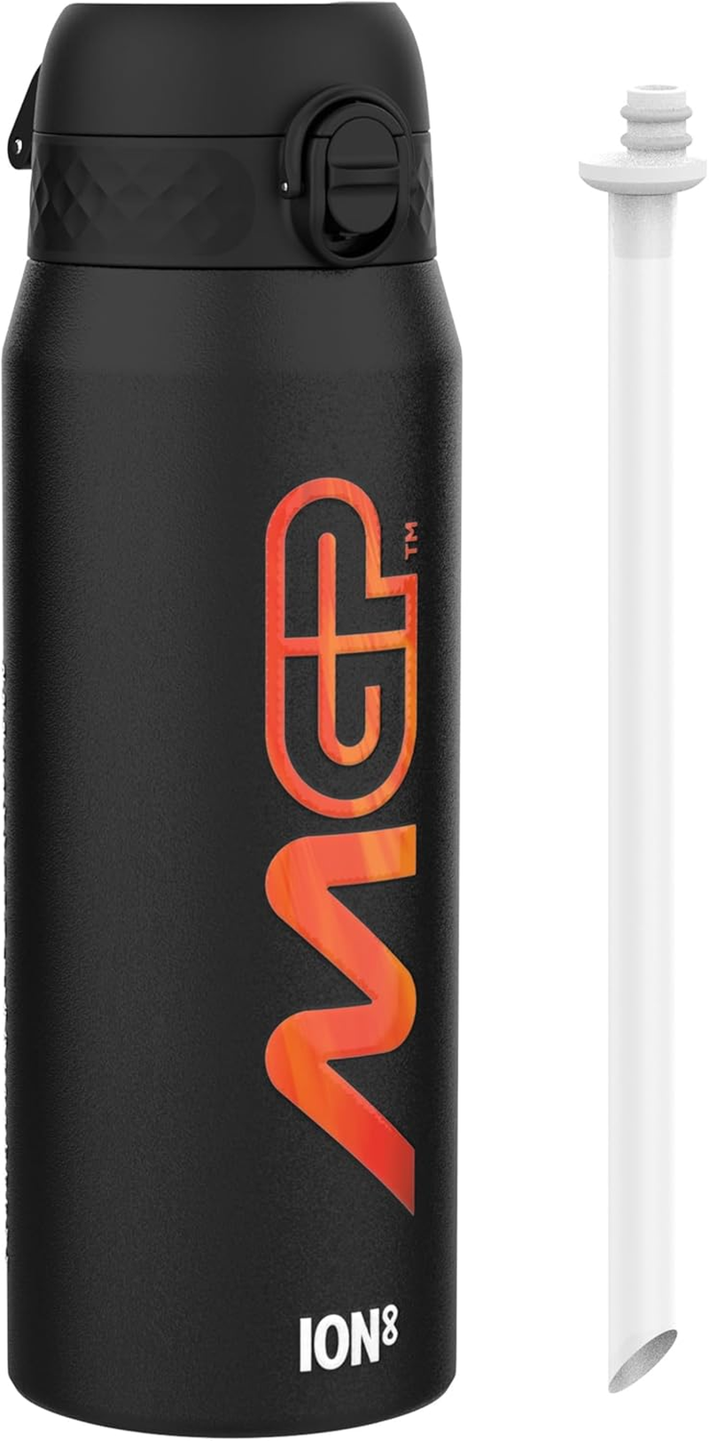 ION8 Thermal Water Bottle 750 Ml/24 Oz Leak-Proof & BPA Free Insulated Drinking Bottle, Triple Lock Lid to Prevent Spills, Vacuum Insulated Themoshield Stainless Steel, Carry Handle, Motogp Lean