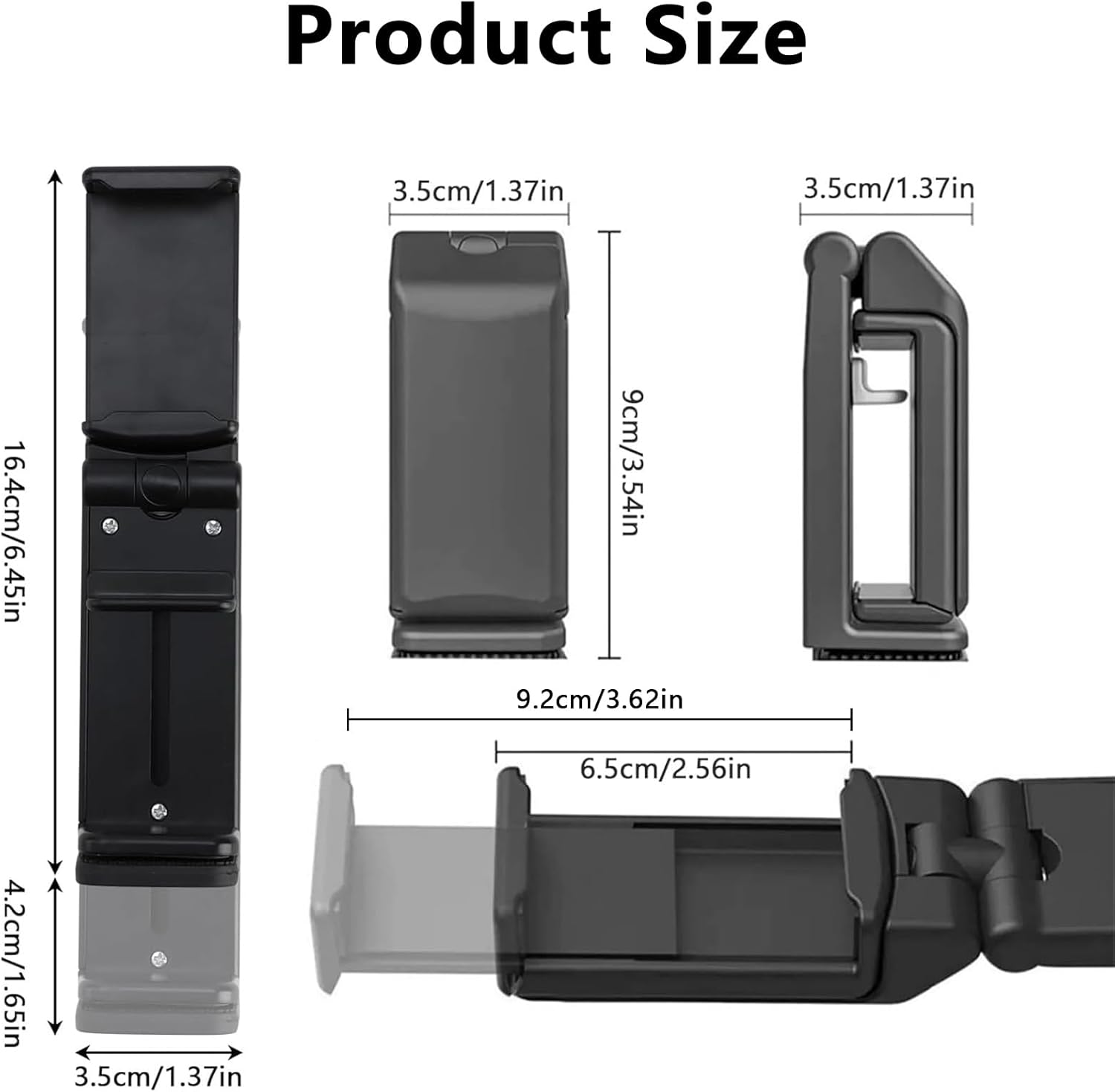 Airplane Phone Holder with 360&deg; Rotation, Universal Portable Travel Must Haves Handsfree Phone Stand for Table/Kitchen/Desk, Foldable Smartphone Stand for Plane Travel Essentials Phone Mount