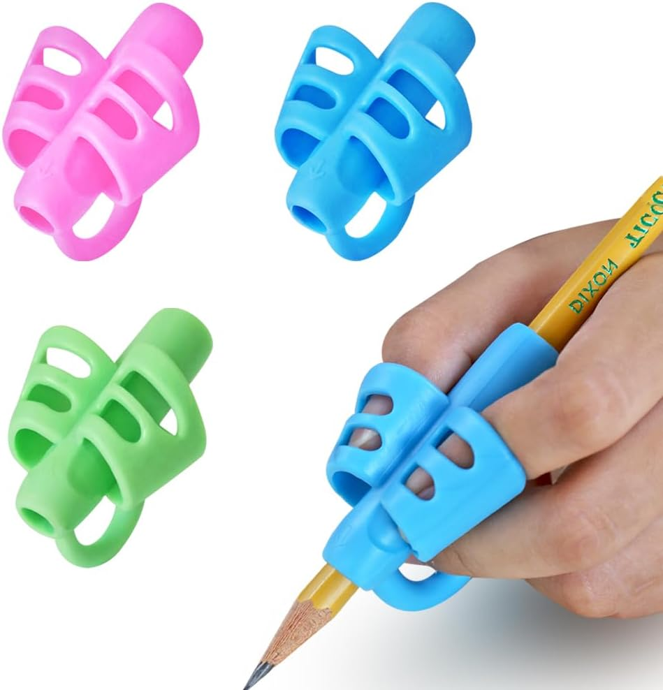 Junelsy Pencils Grips Pencils Grips for Kids Handwriting Posture Correction Training Writing AIDS for 2-4 Year Kids Toddler Preschoolers Students Children Special Needs (6PCS)