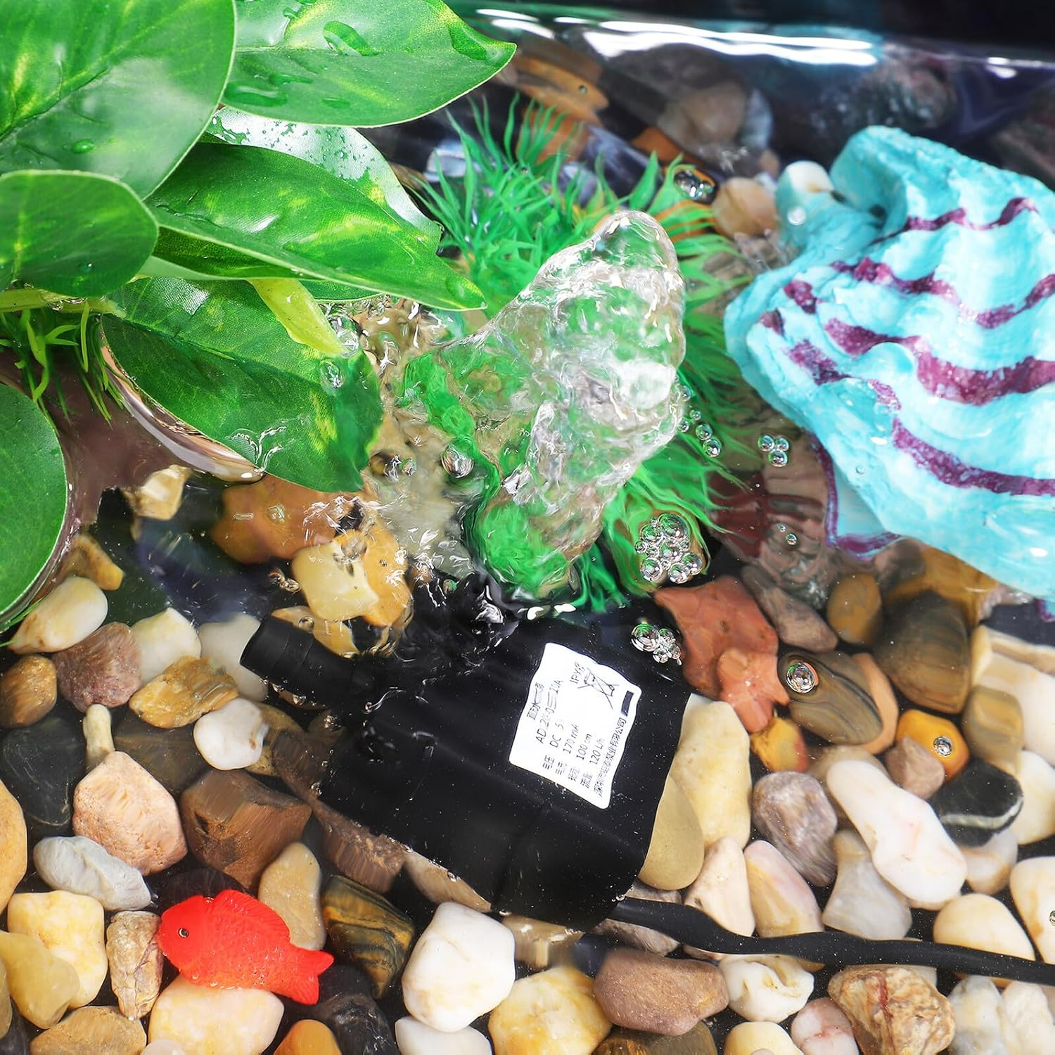 UPKOCH USB Mini Submersible Water Pump for Aquarium Fish Tank Portable Pet Fountain Pump with Multi-Function Oxygenation Filtration and Water Circulation Plastic Overheat Protection image number 6