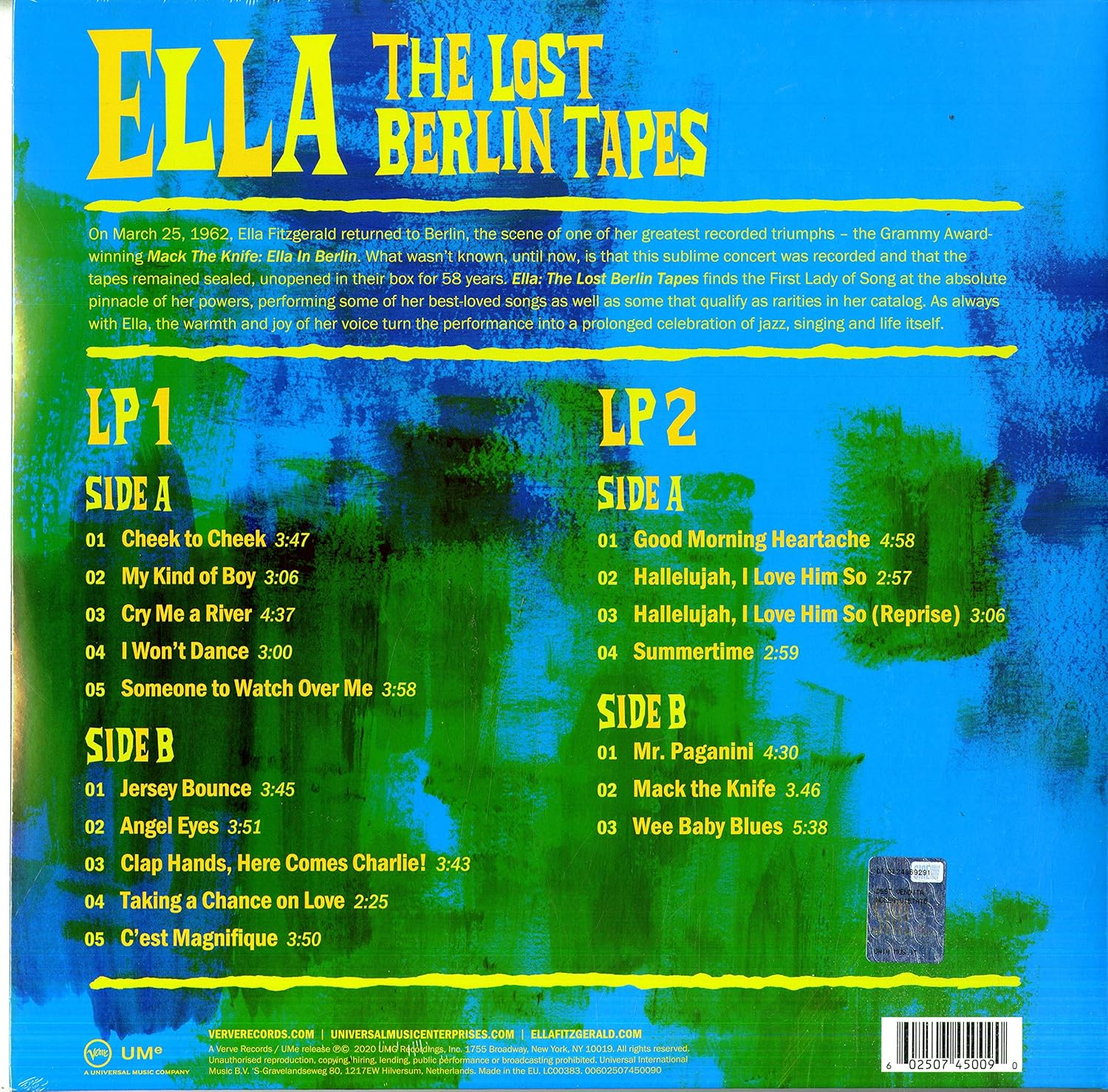 Ella: the Lost Berlin Tapes (2Lp)