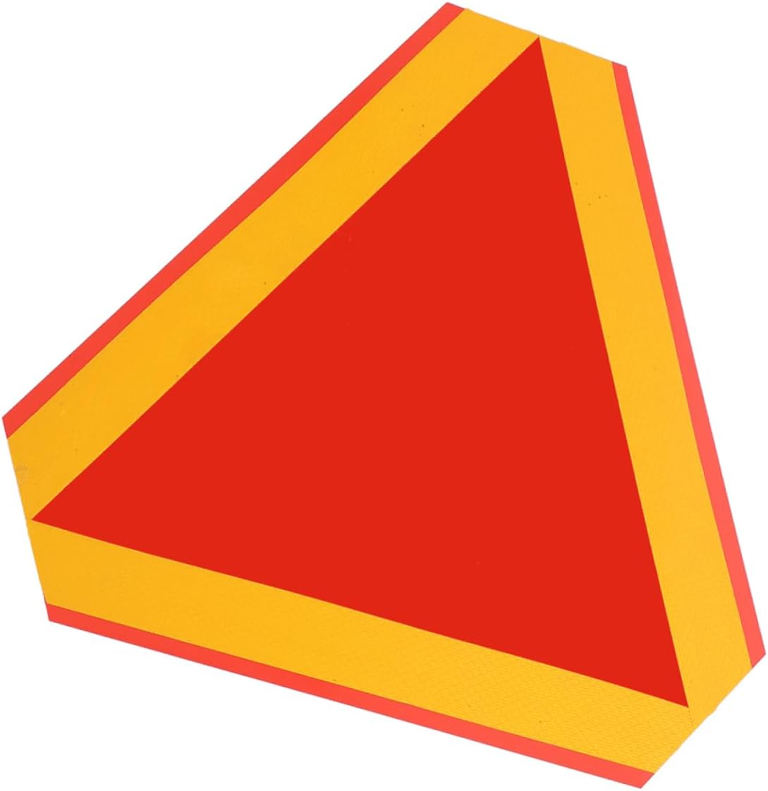INOOMP Reflective Warning Triangle Sign with Bright Border High Slow Moving Vehicle Caution Sign for Truck and Three Wheelers Easy Installation Fade Resistant Safety Reflector image number 2