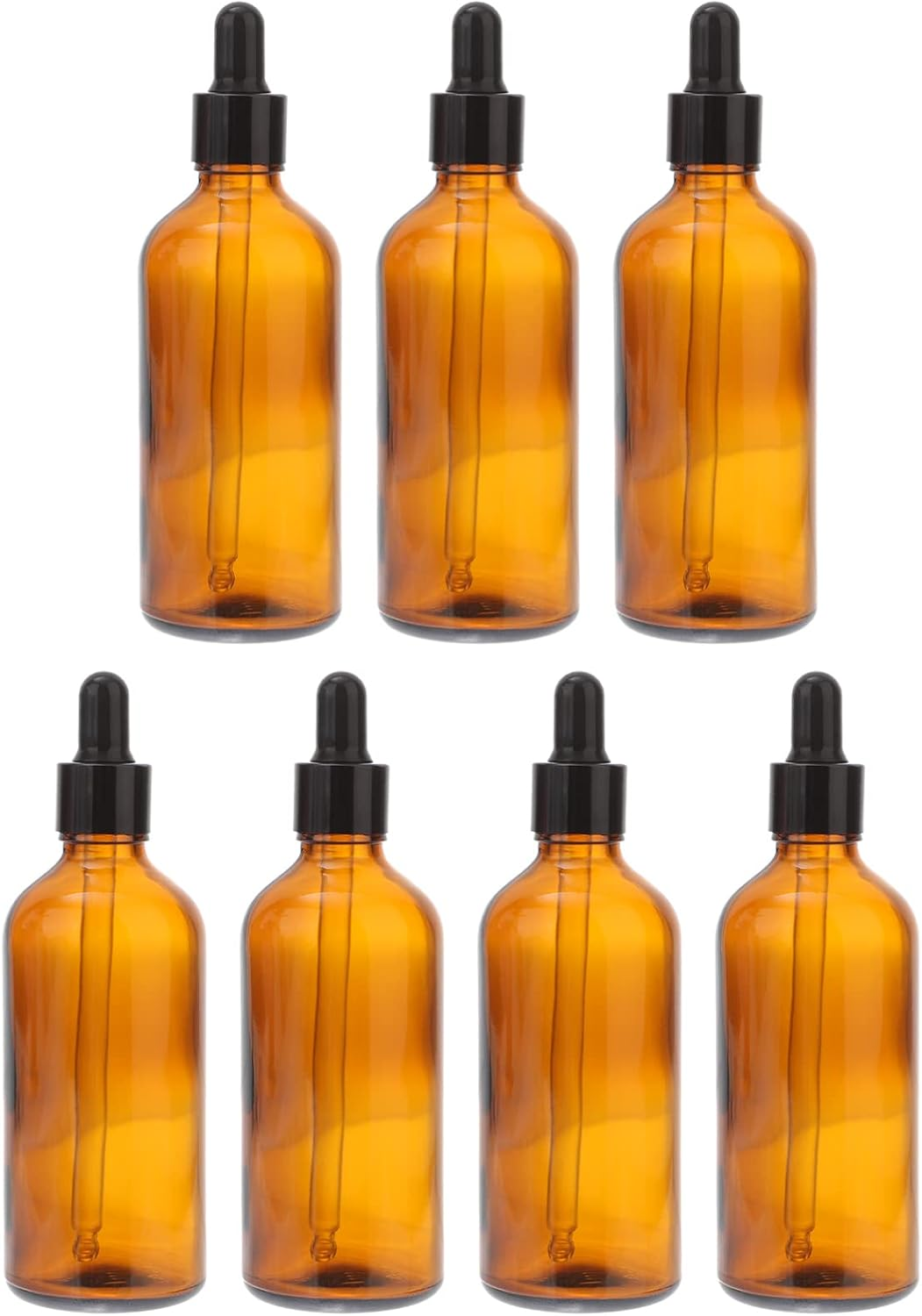FOMIYES 50Ml Amber Glass Essential Oil Bottles 10Pcs Refillable Dropper Dispenser Bottles Portable for Travel and Storage