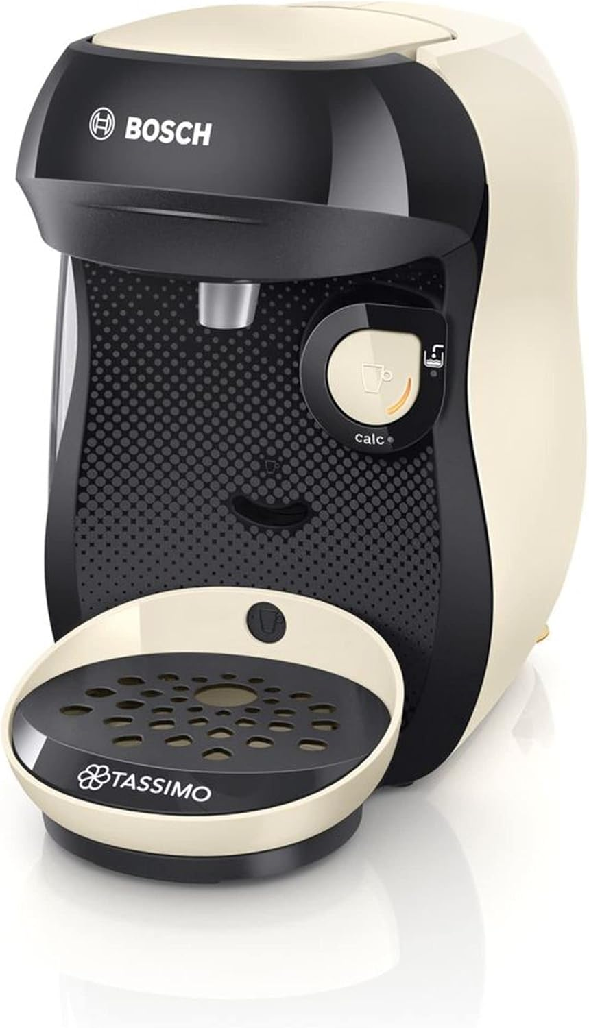 TASSIMO by Bosch HAPPY TAS1007GB Coffee Machine, 1400 Watt, 0.7 Litre - Cream
