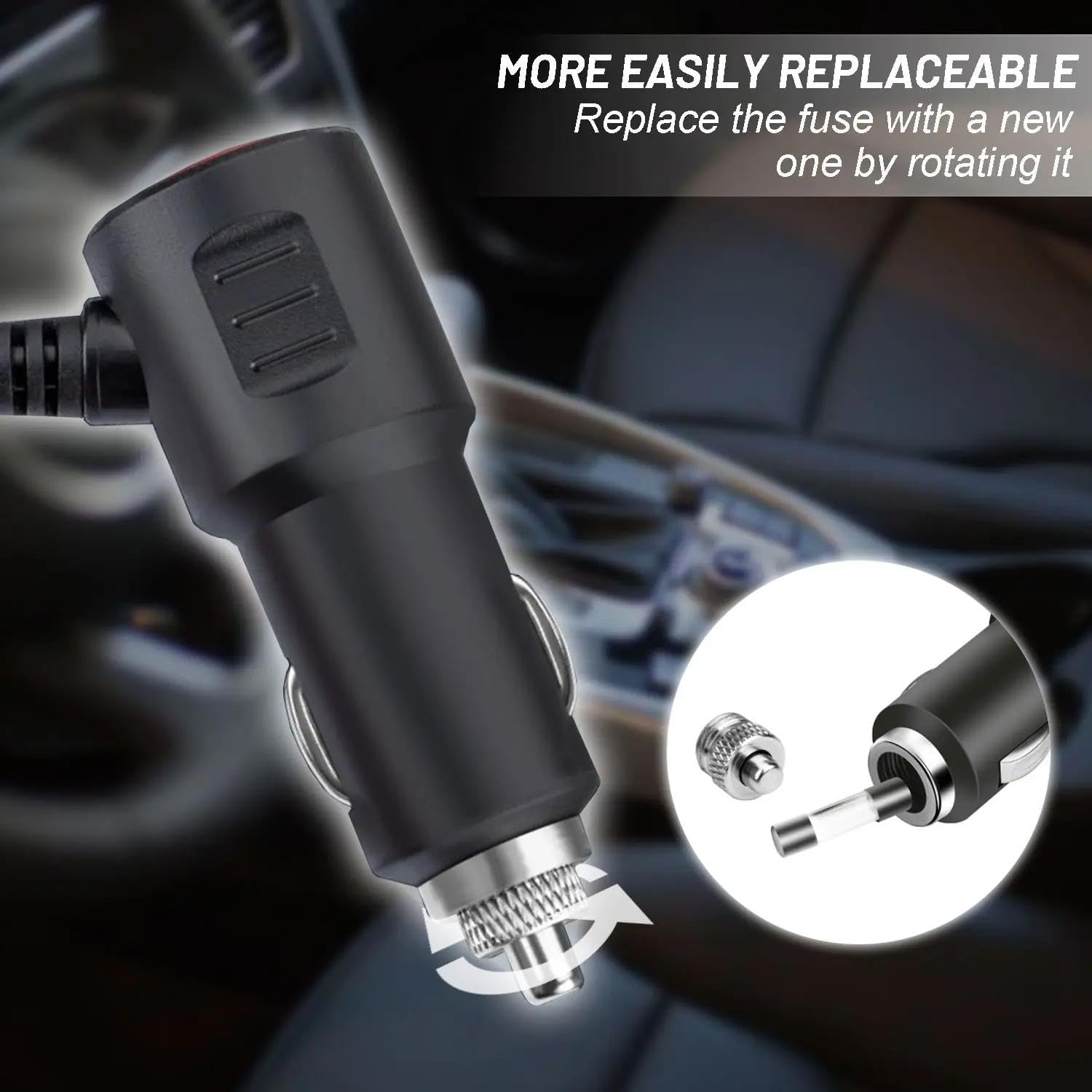 3-Way Car Lighter Splitter with USB & PD Fast Charging, 12V/24V 120W, Smart IC & Fuse, for Phones, Tablets, Car Vacuum, Heated Blankets image number 4