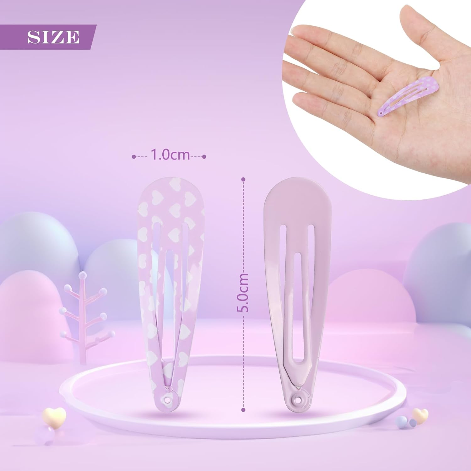 Bighan 80 Pcs Girls Hair Clips Metal Drop-Shaped Barrettes in 20 Colors (4 Clips Each) Adorable Hair Accessories for Girls, Multi image number 1