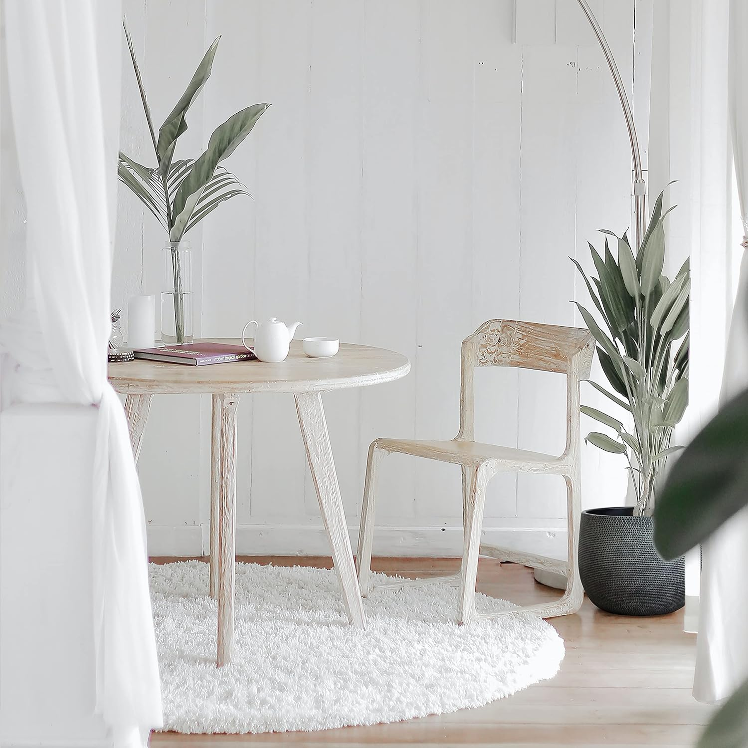 Olly & Rose Barcelona Ceramic Plant Pot Large 25Cm - Black Flower Pots - Plant Pots Indoor & Outdoor Planters image number 3