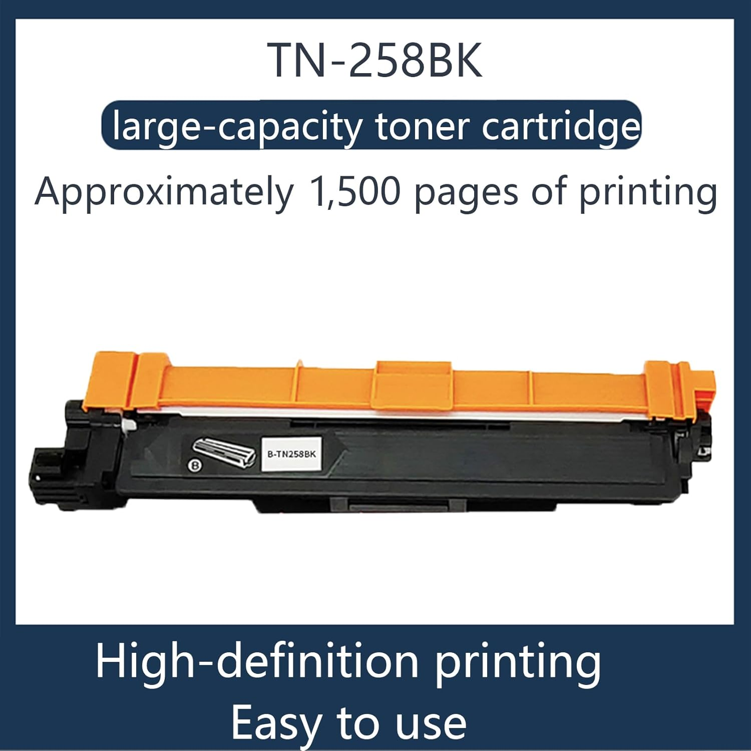 JOJOBE Planet TN-258BK Compatible Toner Cartridge with Brother MFC-L8390CDW L3755CDW L3760CDW L8240CDW HL-L3280CDW L3240CDW DCP-L3520CDW L3560CDW , 1500 Pages per Cartridge Black image number 1