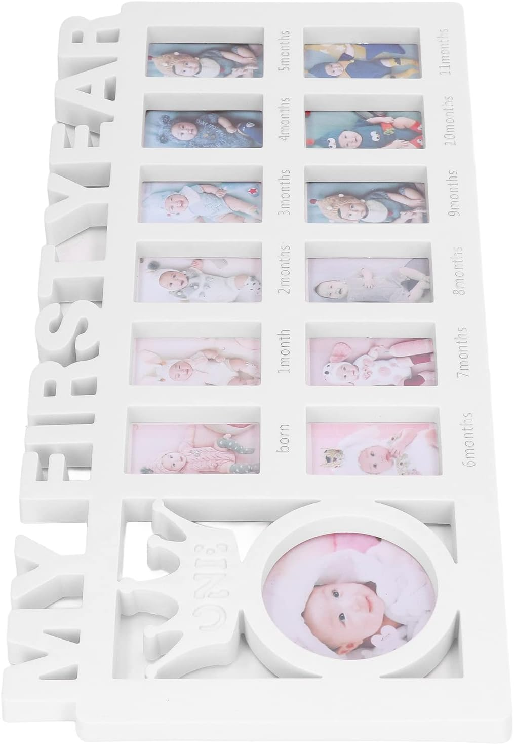 Baby Prints Photo Frame for Newborns - 12 Small Picture Frames for Recording Baby'S Growth - Strong and - Ideal Home Decoration and Giving - Plastic Material (#3) - 1 image number 2
