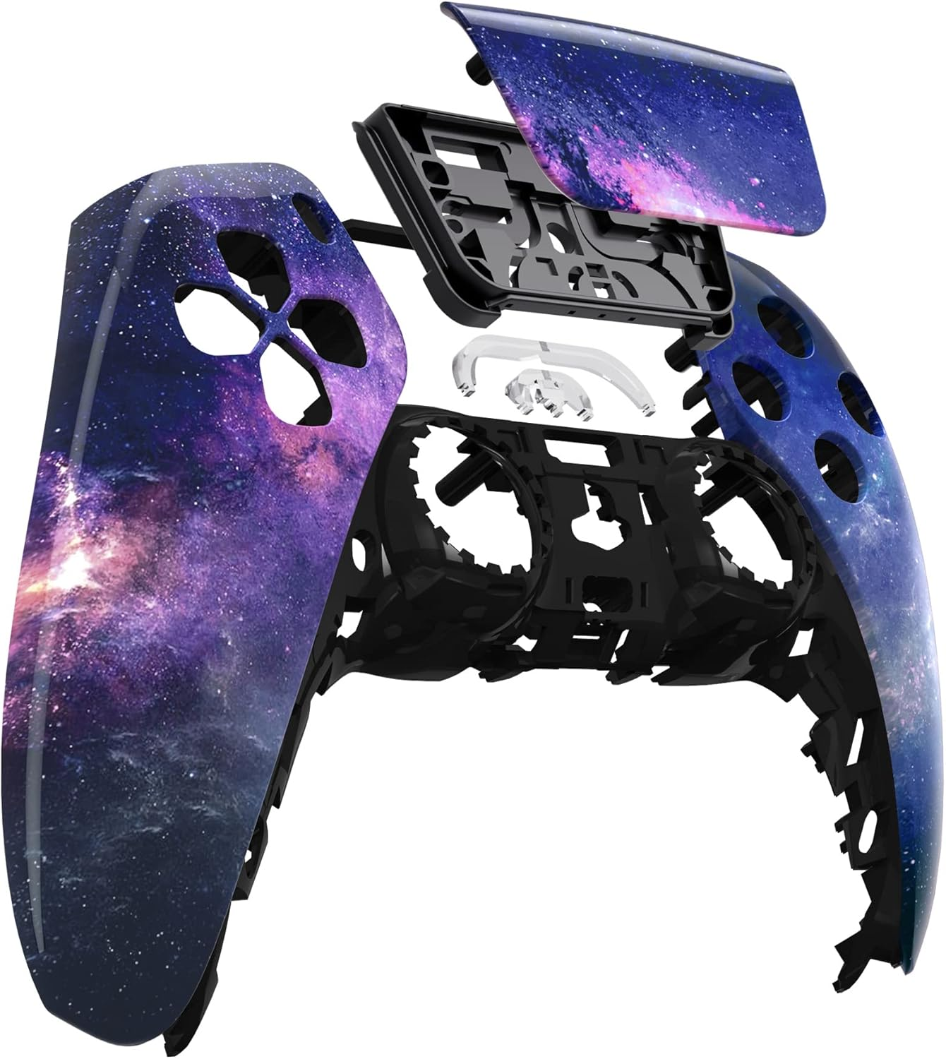Extremerate Nebula Galaxy Touchpad Front Shell Compatible with Ps5 Controller BDM-010 BDM-020 BDM-030 BDM-040 BDM-050, DIY Replacement Shell Custom Touch Pad Cover Compatible with Ps5 Controller image number 2