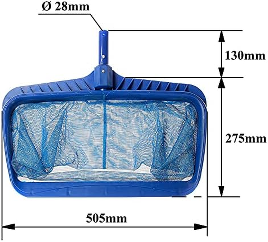 Pool Skimmer Net, 20" (50Cm) Swimming Pool Leaf Skimmer Net, Heavy Duty Pool Skimmer Net for Cleaning Swimming Pool & Pond, Fine Mesh Deep Bag Catcher with Strong Plastic Frame image number 2