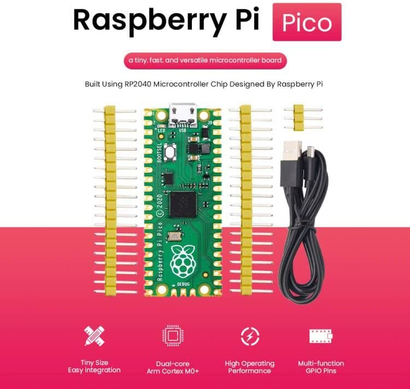 KEYESTUDIO Microcontroller Mini Development Board for Raspberry Pi Pico, Dual-Core ARM Cortex M0+ Processor,Running up to 133 Mhz, Support C/C++ / Python image number 3