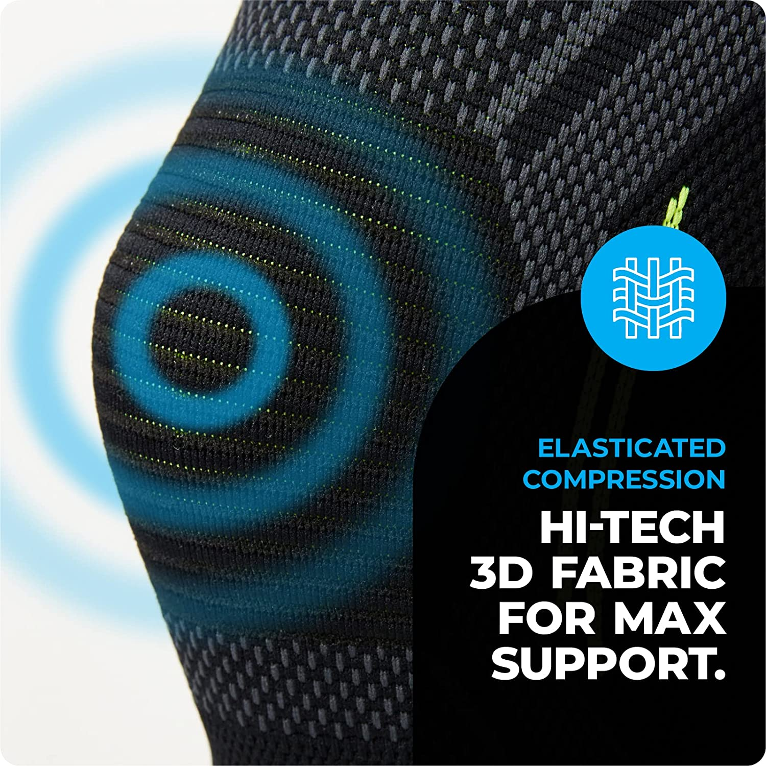 VITTO Knee Brace for Men & Women - Knee Support for Meniscus Tear, Arthritis, Joint Pain, Ligament Injury - Knee Compression Sleeve for Running or Weight Lifting (Black, XL) image number 1