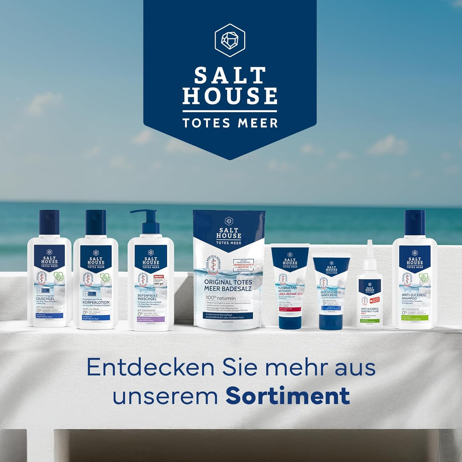 SALTHOUSE&reg; Dead Sea Therapy Shower Gel I Nourishes the Skin I Prevents Drying Out I Rich in Mineral Salts I with Aloe Vera I Skin Compatibility Dermatologically Tested (250 Ml) image number 2