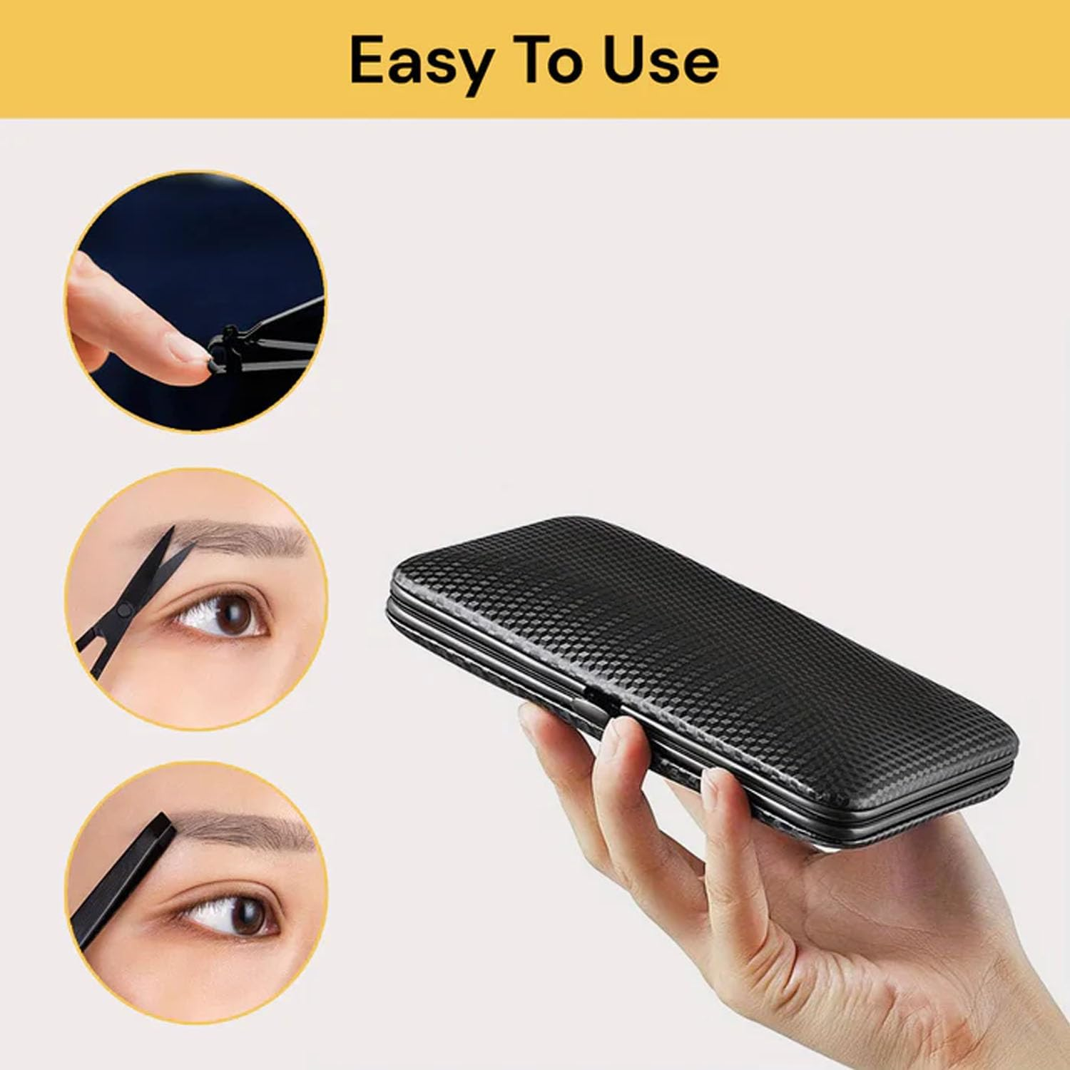 EZONEDEAL Manicure Pedicure Nail Clipper Set - 23 in 1 Stainless Steel Professional Manicure Pedicure Kit,Nail Kit with Black Travel Case image number 2