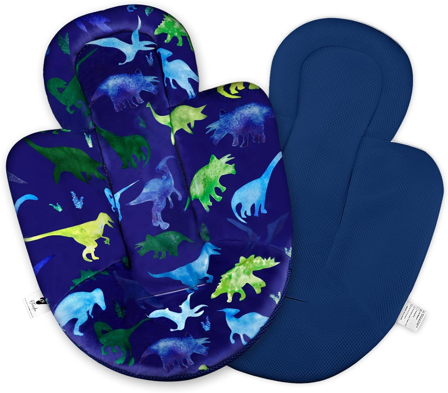 Infant Insert Boys, Newborn Head & Body Support Insert Cushion for Newborn to Toddler, Compatible with 4Moms Mamaroo and Rockaroo Swing, Reversible Design, Minky & Cool Mesh, Soft Breathable, Dinosaur