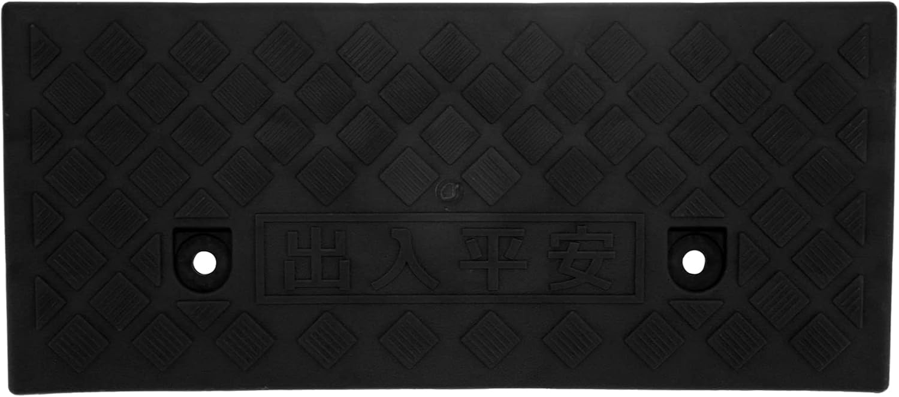 TOPINCN Loading Ramp Textured Surface Portable Threshold Ramp for Car Vehicle Driveway, Easy to Carry from One Place to Another (Black) image number 1