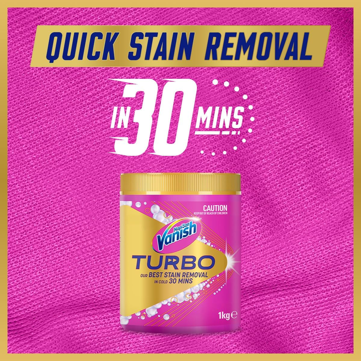 Vanish Napisan Gold Pro Turbo Oxi Action Stain Remover Powder 1Kg