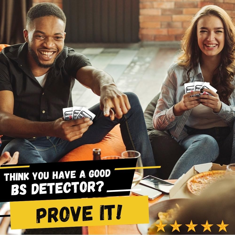 Brilliant or BS? | a Trivia Game for Know-It-Alls and Big Fat Liars | Fun Bluffing Trivia Game for Friends & Family Game Night | 4-6 Players Ages 14+