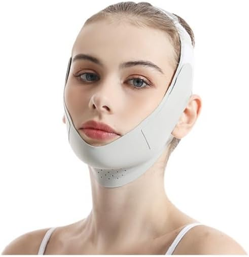 Mask Chin up Mask Face Strap, Soft Chin Strap V Shaped Face Mask (Green, 18 * 58CM) image number 4