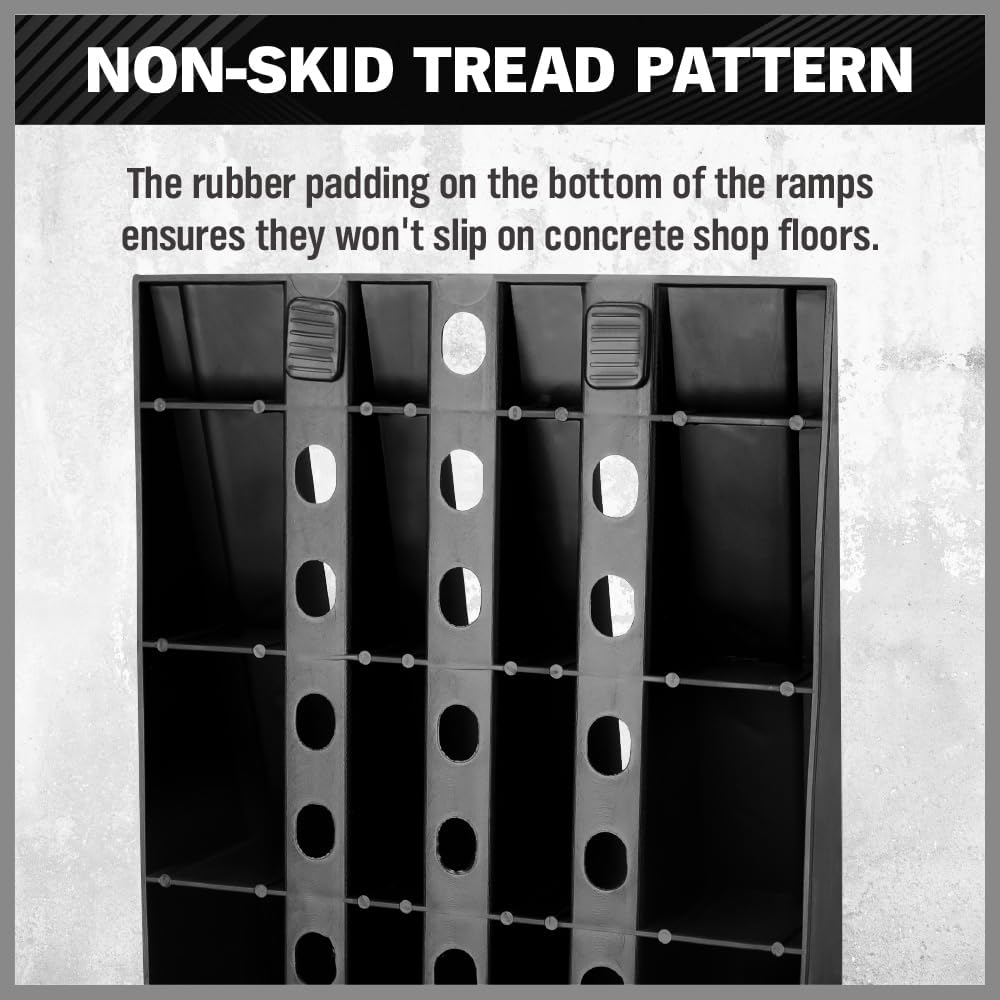 SEDY Heavy-Duty 2 Ton Vehicle Ramps - Durable Non-Slip Surface, Ideal for Low Clearance Vehicles, Extra-Wide Design image number 2