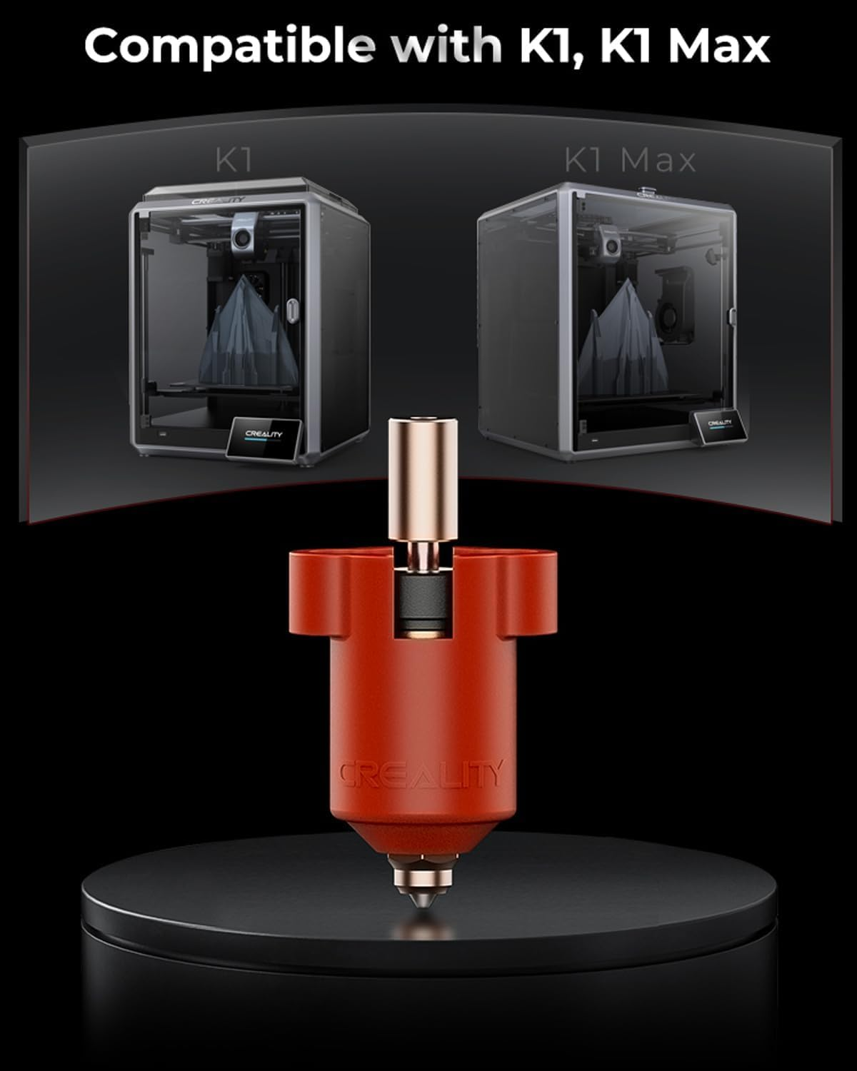 Official K1/K1 Max Ceramic Heating Block Kit, 60W Fast Heating Wear-Resistant Hotend Kit Supports 300&deg;C High Temperature and 600Mm/S High-Speed Printing image number 5