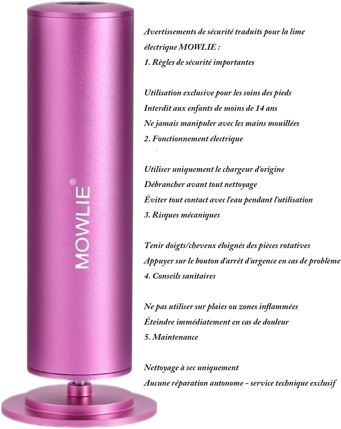 MOWLIE Electric Callus Remover with 60 Pieces Replacement Sanding Pads, Electric Callus Remover Set, Pro Pedicure Foot File, Efficient Pedicure Set, Foot Care for Dead Hard Cracked Skin