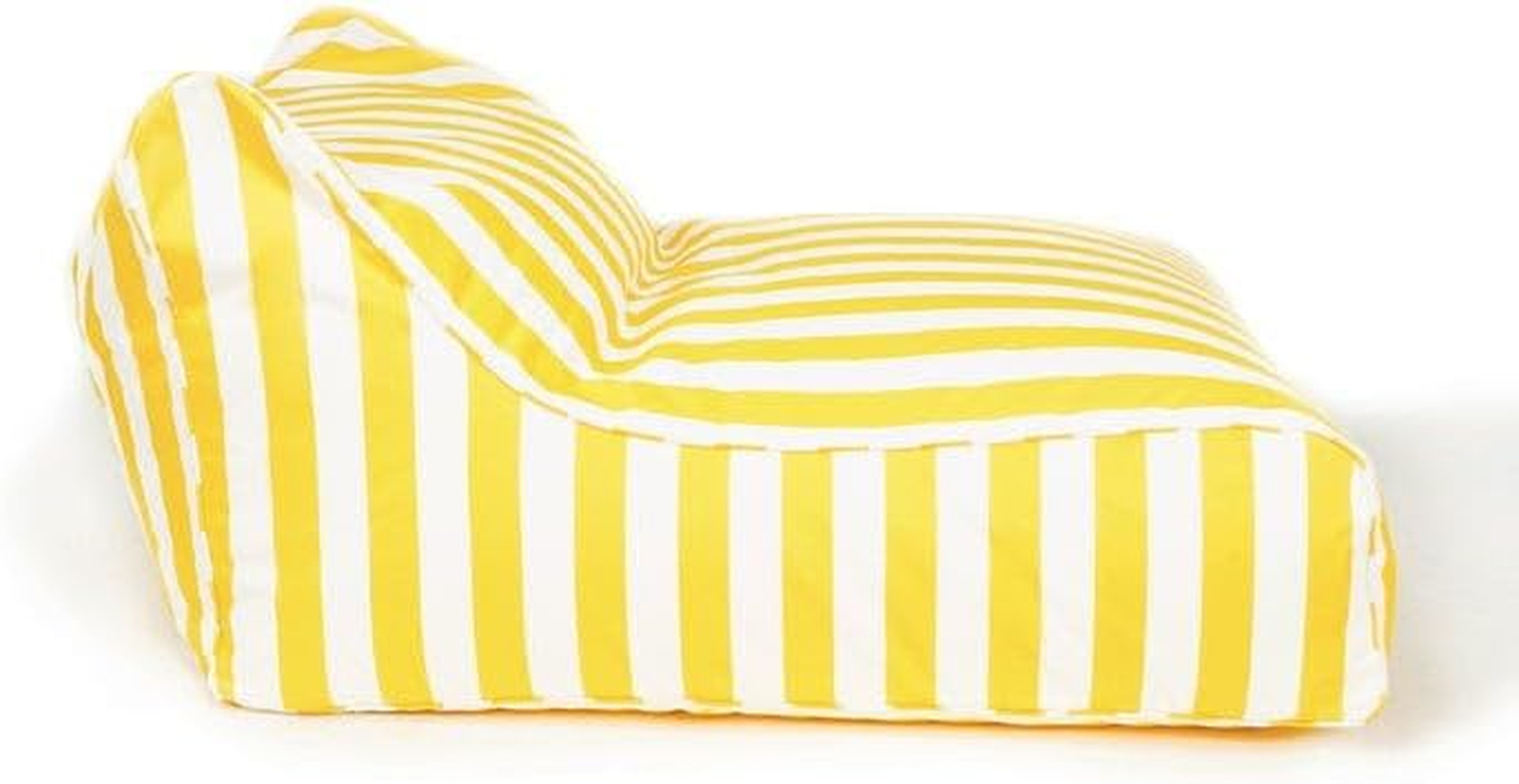 Billy Fresh Hang Out Outdoor Beanbag, 120 Cm Length X 110 Cm Width X 70 Cm Height, Yellow/White Stripe image number 4