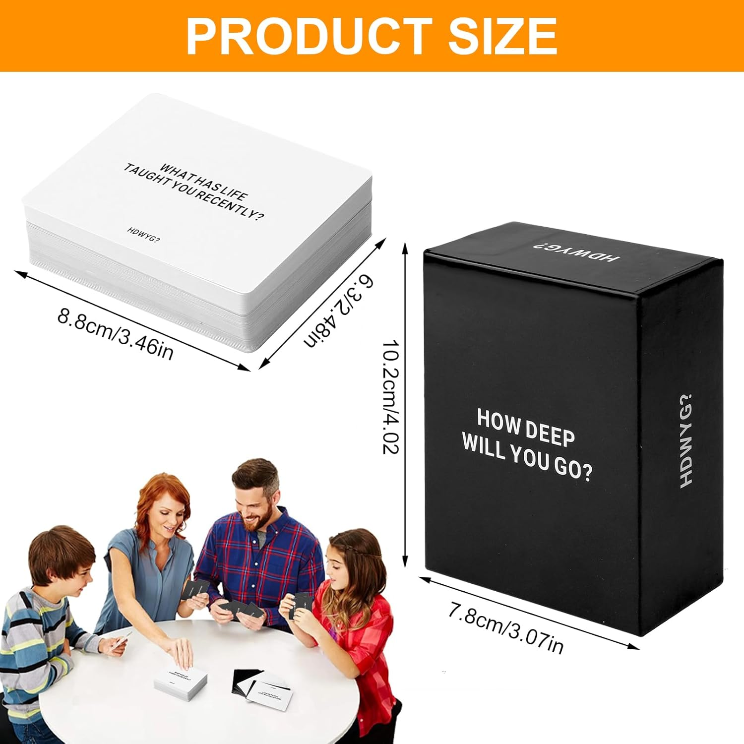 How Deep Will You Go Card Game the Game Card Games Deep Conversation Card Game Fun Family Party Card Game Funny Card Game Night Party Games for Adults image number 6