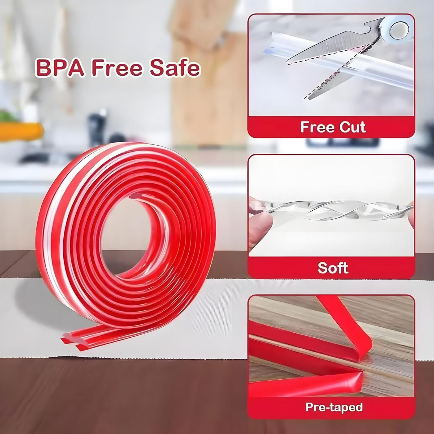 MYTOAU 30 Pack Proofing Corner Protectors, Clear Edge Protector Strip,Silicone Soft Edge Guards, Furniture Corner Guards & Edge Safety Bumpers for Children,Thicker & Durable Table Corner Cushions image number 1