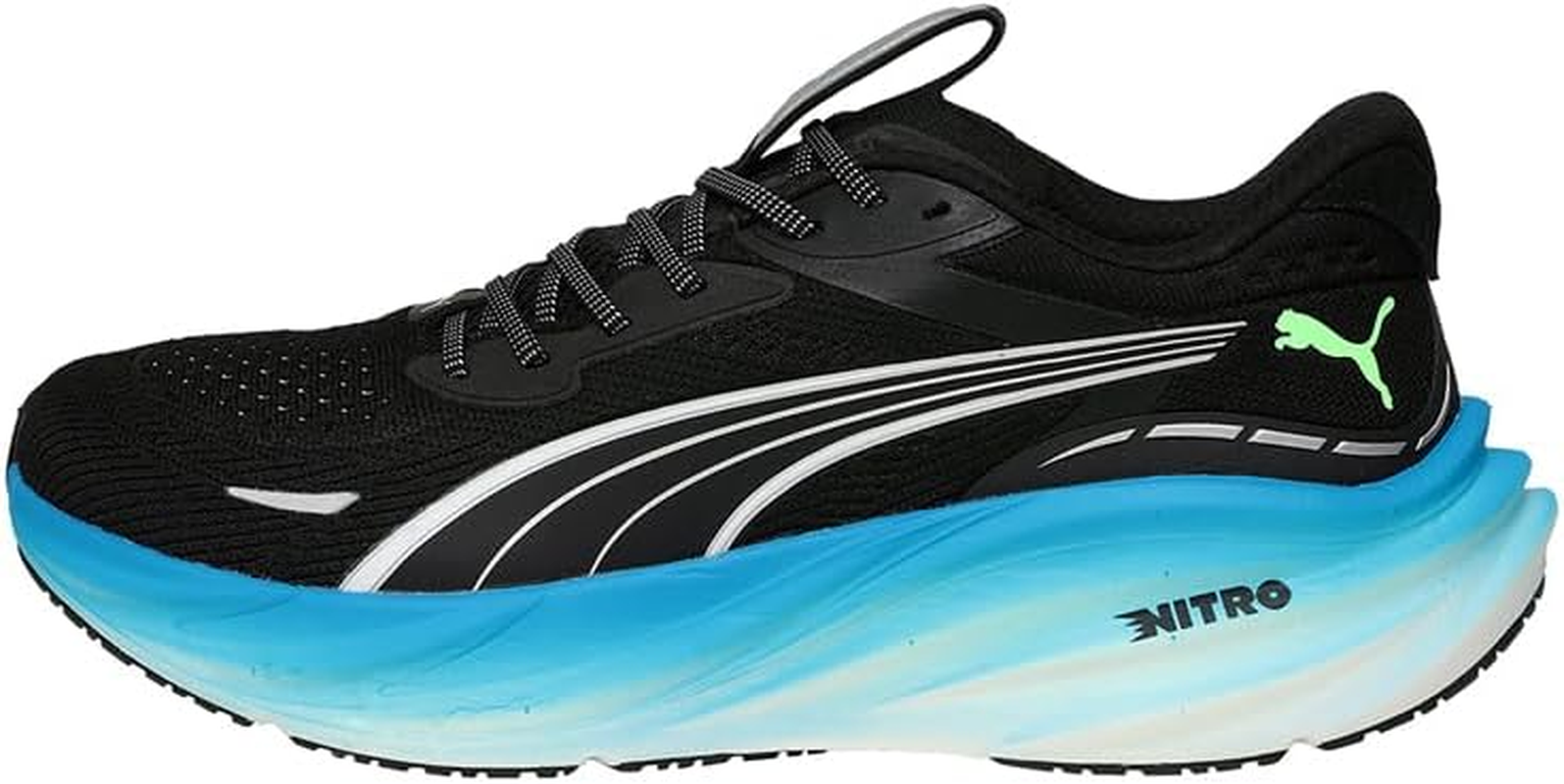 Puma Men'S Magnify Nitro 3 Running Shoes Neutral Shoes Puma Black-Speed Blue - Black 42.5 image number 3