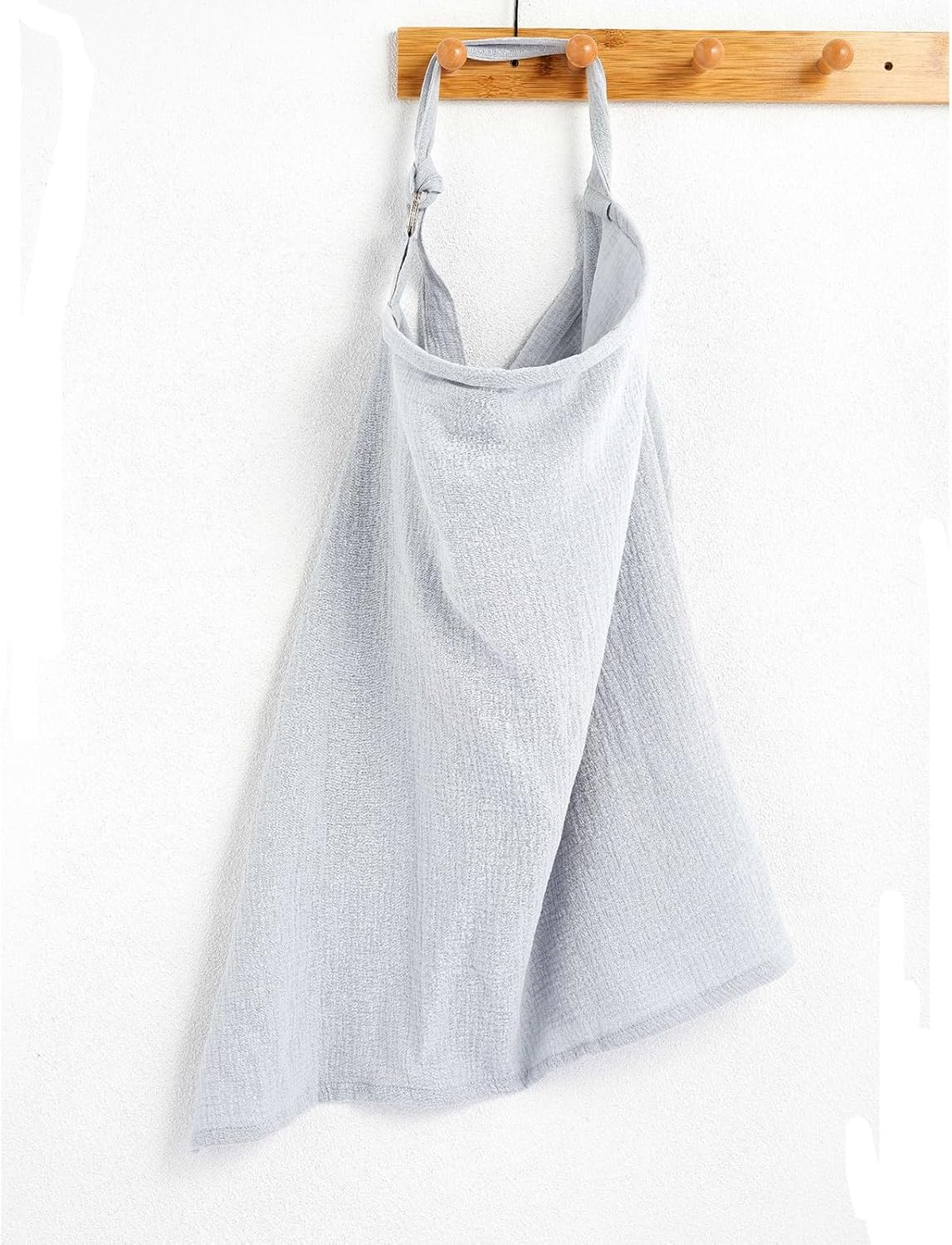 Muslin Nursing Cover for Breastfeeding Upgraded Breastfeeding Cover with Rigid Hoop, 100% Cotton (Light Gray)