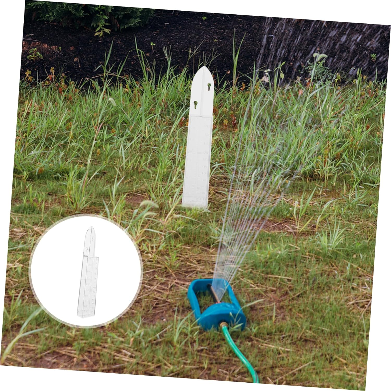 INOOMP Outdoor Rain Gauge Plastic Rainfall Measuring Container with Graduated Scale for Garden Lawn Patio Weather-Resistant Rainwater image number 4