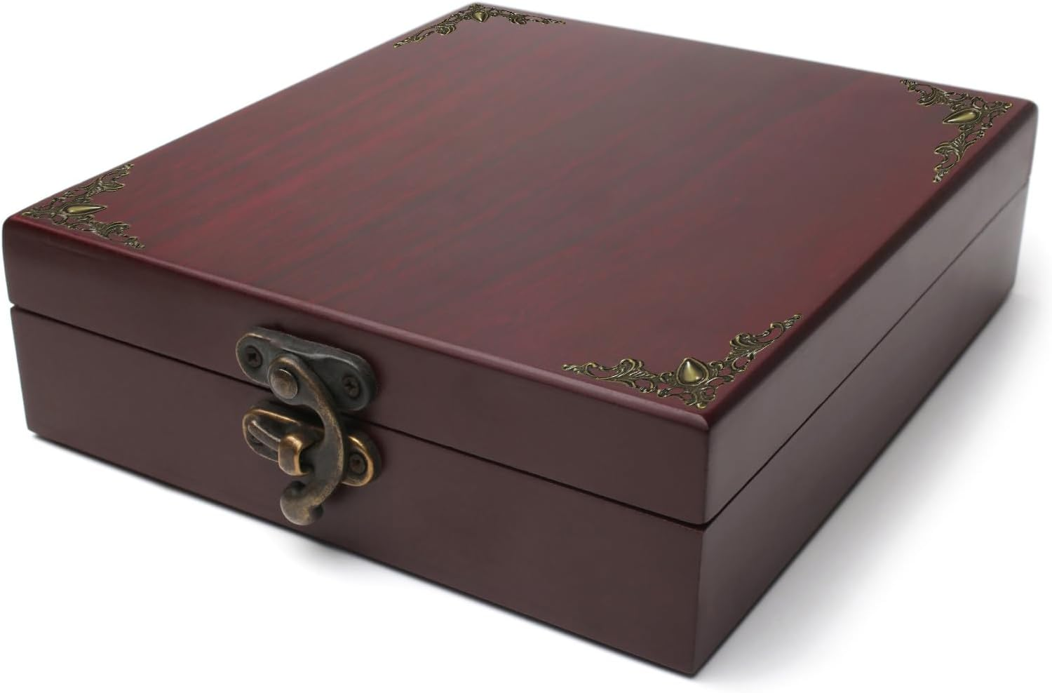 48 Solid Pure Copper Box Corner Protectors, Retro Table Edge Cover, Cabinet Furniture Decoration Edge Safety, Desktop Jewelry Box Corner Protectors (Bronze) - Gold image number 3