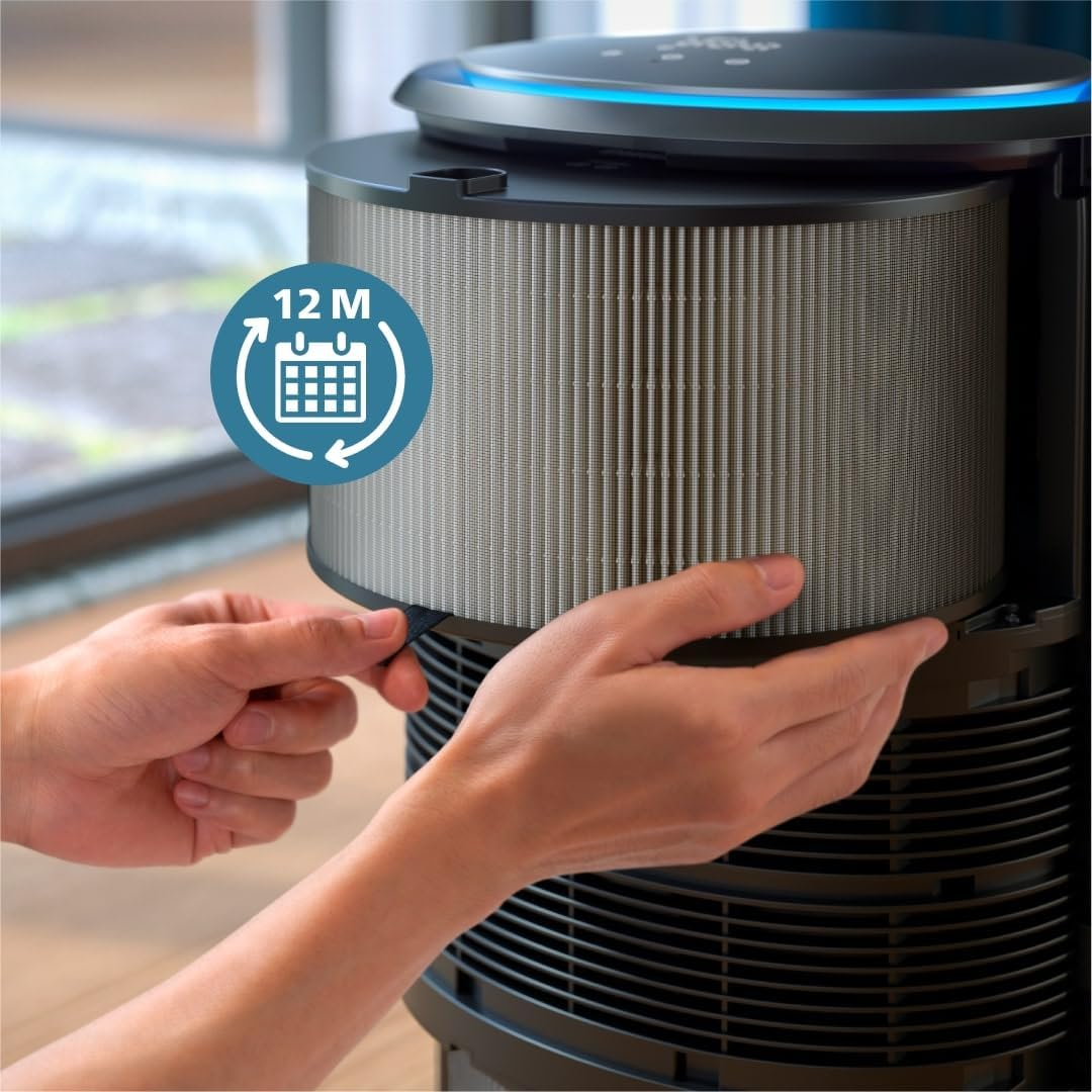 Philips Original Replacement Filter for 4200 Series AC4220 and AC4221, Air Purifiers, HEPA Nanoprotect + Active Carbon, 12 Months Lifetime, Black/White (FY4200/30) image number 2