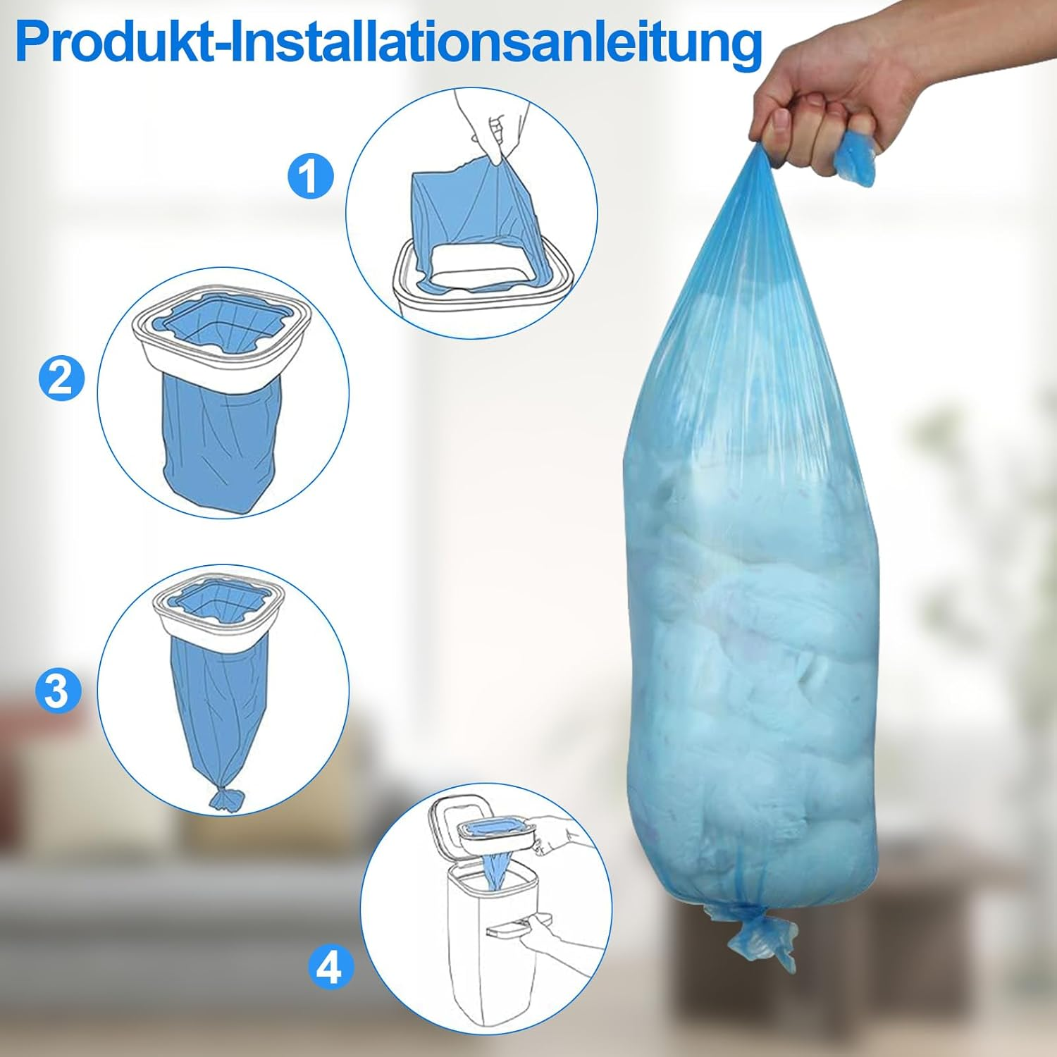 LOMUG Refill Cassettes for Cat Litter, Refill Bags for Cat Litter, Pack of 10 Cat Litter Refills, Litter Loose Refill Cassette, Littycat Refill Cassettes with Litter Loose (Blue) image number 5