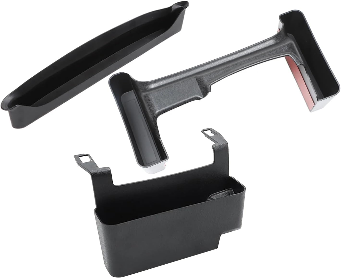 3-PACK Shifter Box Grabtray Console Tray for Jeep Wrangler JL 4XE JLU Rubicon Sport Sahara Gladiator JT Interior Storage Accessories Black Fits Wrangler 2018 2019 2020 2021 2022 2023 image number 4